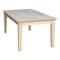 International Concepts Rectangle Shaker Coffee Table Tall, 42 W, 24 L, 18 in H, Wood, Unfinished OT-9TC - alternate 5